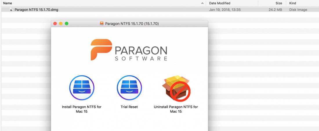 do i erase format to install paragon nfts for mac